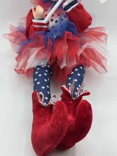 Cynthia Rowley 4. Juli patriotische amerikanische Elfe Fee Puppe 16 Zoll Regal Sitter - Bild 7 von 9