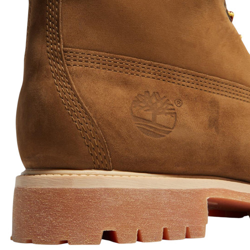 Timberland Mens 6-Inch Premium Dark Wheat Nubuck Waterproof Boots - Picture 7 of 9