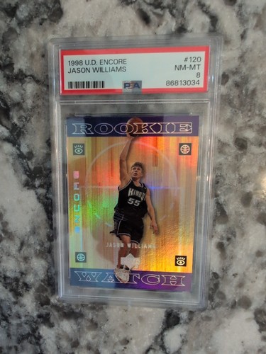 Reloj de novato Jason Williams 1998-99 Upper Deck Encore #120 PSA 9 como nuevo novato radiocontrol - Imagen 7 de 10