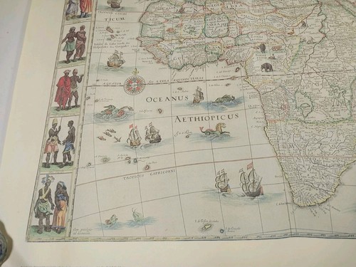 Vintage Copy G. Blaeu Grooten Atlas Old World Map Africa 1648-1665 NY Library - Picture 5 of 12