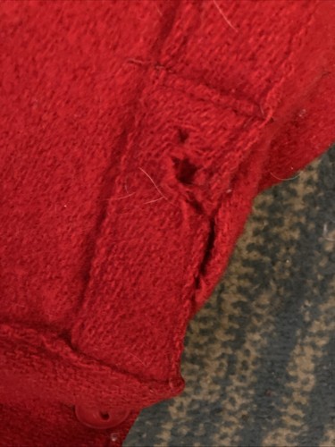 Vintage 1950s Woolrich Red Wool Shirt Jacket Men's Size Small - Picture 3 of 10