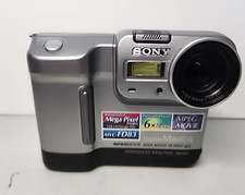 Sony Mavica MVC FD83 Digital Camera - Silver Working W/ Battery, Charger, Bag