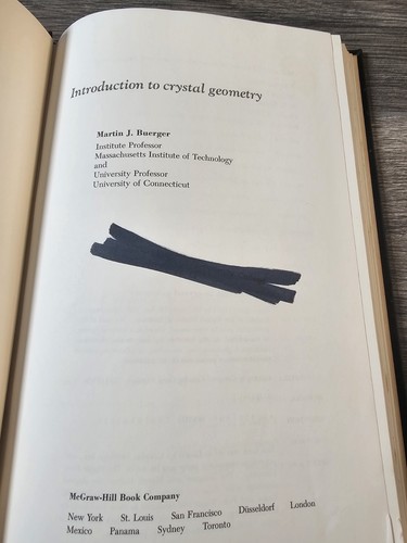 Introduction to crystal geometry McGraw-Hill By Martin J Buerger 1971 - Imagen 11 de 11