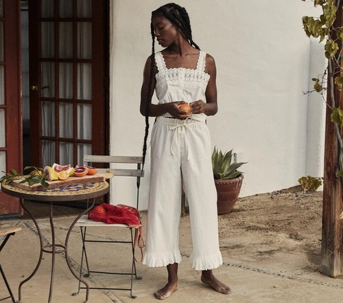 NWOT DÔEN Estelle top white SZ M $180 NEW! Sold out - Picture 2 of 6