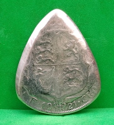 1921 Silber English One Crown Münze Plektrum Pick