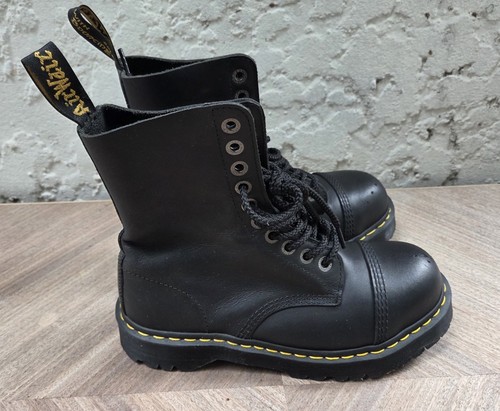 Dr. Doc Martens 10966 Air Wair Stahlkappe Schwarz Stiefel Herren 9 Damen 10 Combat Punk - Bild 7 von 11