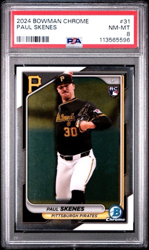 2024 Bowman Chrome - Paul Skenes #31 (RC) PSA 8!