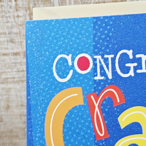 Tarjeta de felicitación de graduación Hallmark 5x7 tapa azul brillo graduado - Imagen 4 de 7