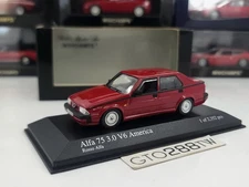 Minichamps 1:43 scale Alfa Romeo 75 3.0 V6 America 1987 Red (PMA 400120460)