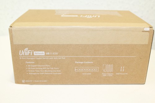Ubiquiti Switch 8 Anschlüsse managed US-8-60W Neu Rechnung MwSt - Afbeelding 3 van 3