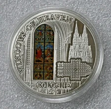 2010 Windows of Heaven $10 Cologne 50 grams Silver Proof 2K Minted 1st In Series
