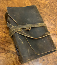 Vintage Antique Leather Journal Notebook Handbound Paper 100 Handmade Rustic