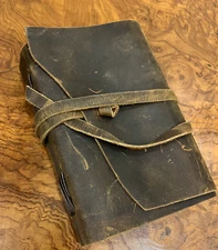 Vintage Antique Leather Journal Notebook Handbound Paper 100% Handmade Rustic