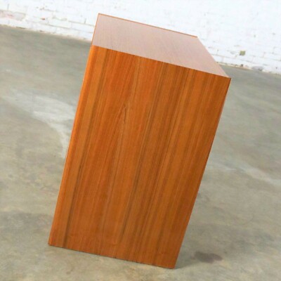 Scandinavian Modern Teak 3 Drawer Small Vintage Chest Marked
