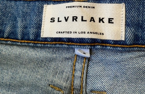 SLVRLAKE Damengröße 29 US London Crop einfarbig blau neu mit Etikett - Bild 3 von 12