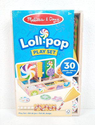 Melissa & Doug 30 Piece Wodden Lollipop Playset Ages 3+, New Sealed