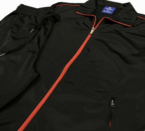 Men's Classic Retro Full Jogging Suit Plain Tracksuit Outfit - Picture 6 of 28