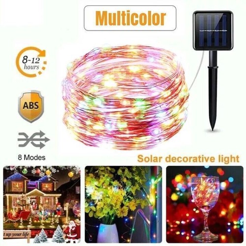 Solar Fairy String Lights 100/200/500 LED Outdoor Garden Christmas Party Decor - Picture 40 of 42