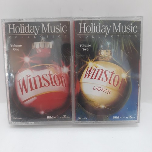 WINSTON Holiday Music Collection Cassettes (1992) Vol. 1 & 2 Compilation NEW - Picture 2 of 4