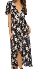 Show Me Your MuMu Maxi Dress Sz XS Marianne Wrap Floral Flowy