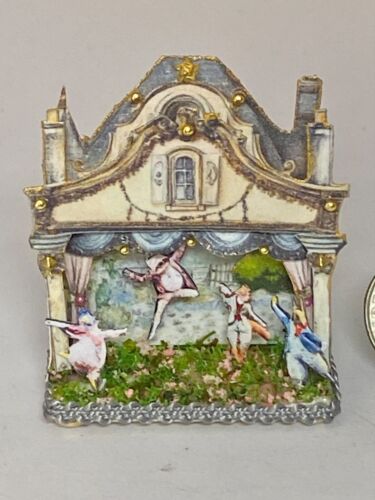 OOAK Beatrix Potter Ballet Toy Theater Diorama 1:12 Dollhouse Miniature Artisan - Picture 13 of 20
