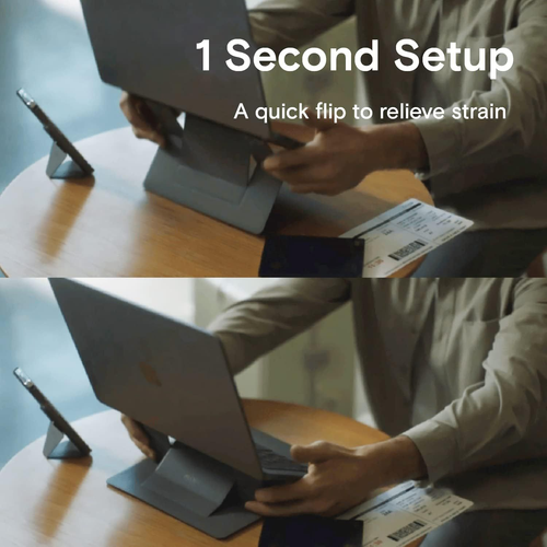MOFT Laptop Stand Graphene Cooling 2-Height MacBook Stand, Cool Jet Black - Picture 6 of 7