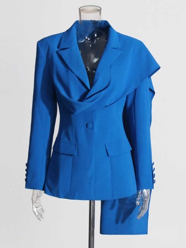 Damen Blazer spitzes Revers elegant Business Freizeit Party Jacke Mantel Outfits - Bild 10 von 16