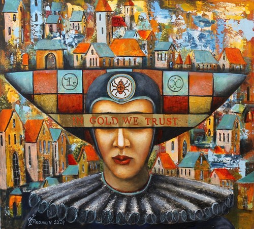 original oil painting CANVAs contemporary ART modern by Vlad Pronkin 2024 A MAN2 - Picture 5 of 7