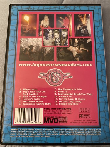 DVD Impotent Sea Snakes-Live in Wacken Open Air Festival Germany 2005, Rare!! - Picture 2 of 4