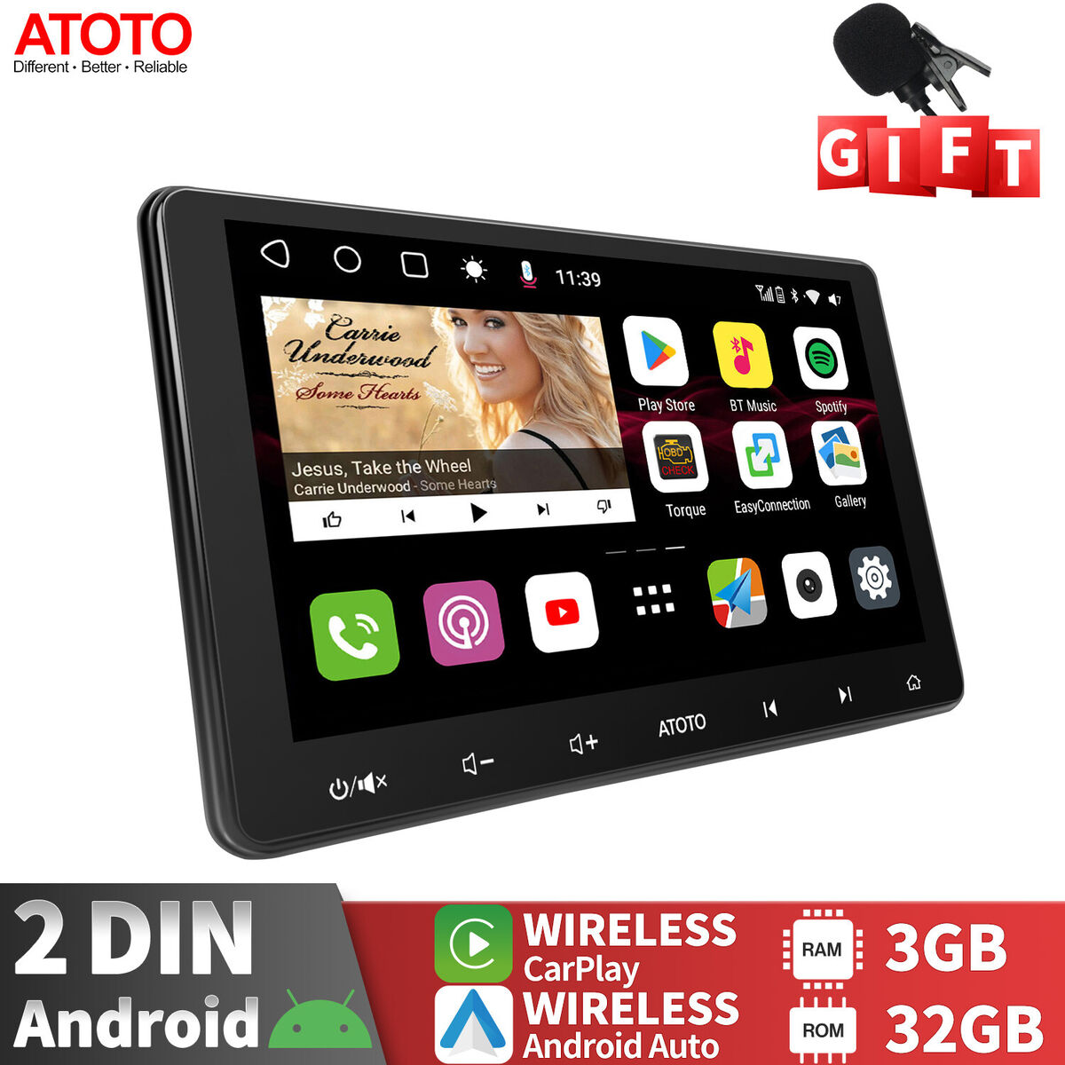 ATOTO S8 Premium 10.1 inch Android Car Stereo 2 Din Wireless