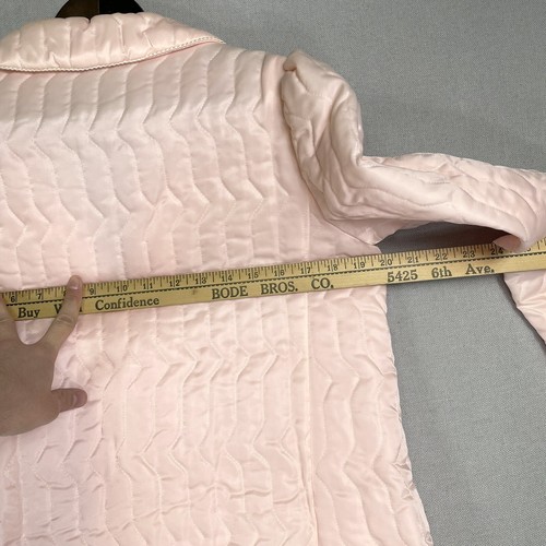 VINTAGE Christian Dior Lingerie Satin Lace Quilted Robe House Coat Sissy NOS! - Picture 14 of 20