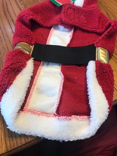 Pet Costume Size M Pet Hoodie Holiday Santa Ships N 24h - Picture 5 of 5