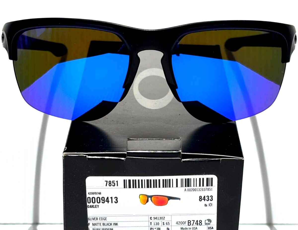Oakley SLIVER EDGE Matte Black Ink Ducati POLARIZED Galaxy Blue