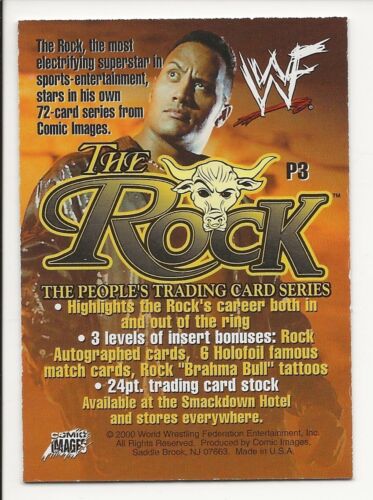 WWF The Rock promo card P3 - Picture 2 of 2