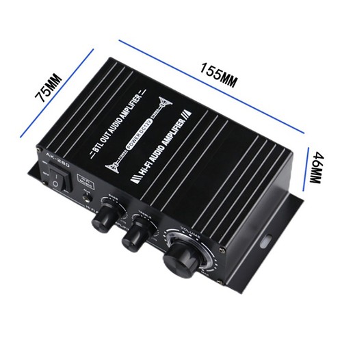 1 PC 2.0 Channel AK280 Mini HIFI Stereo Audio Power Digital Amplifier Speaker - Picture 7 of 12