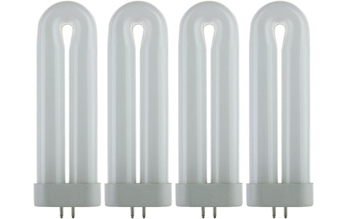 4Pack T6 Fluorescent U-Shaped Bulb, 5.78" Twin UV Lamp, 8W, 120V, 4-Pin GX10Q - Picture 1 of 5