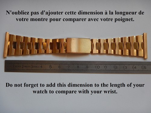 24 25 26 27 28 Mm Strap Plated Gold Rowi Stock New N.O.S 80 - Picture 2 of 10