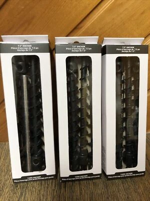 LIBERTY HARDWARE 3 Pack x 4pc Vortex 7.5” Ground Yard Tent Anchor Liberty Outdoor 146064 New