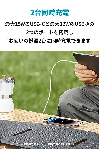 Anker Power Port Solar 27W 2port USB solar charger for iPhone / Galaxy A2426 - Picture 3 of 7