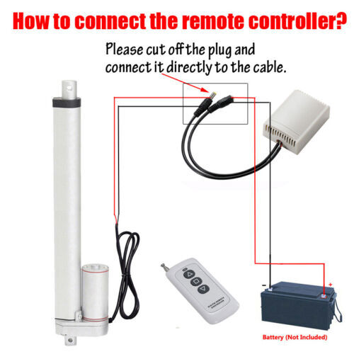 12V Linear Actuator Fast Speed 30mm/s 250N 700N 50mm~1200mm Long 6inch Stroke - Picture 7 of 43