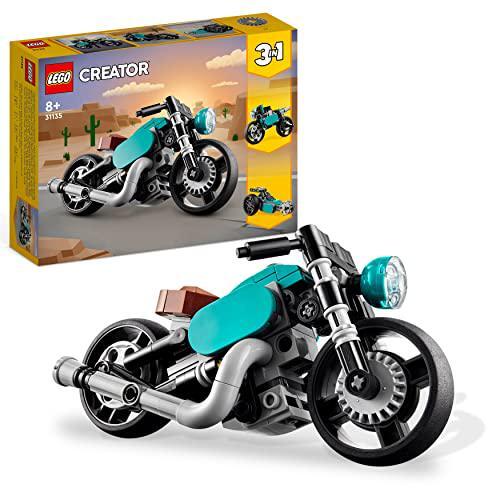 LEGO Creator 3 in 1 Vintage Motorcycle Set, Classic Motorbike Toy to Street Bike - Picture 1 of 7