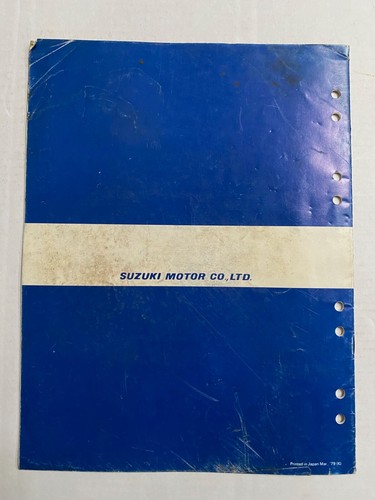 Genuine Suzuki GS1000S 1979 Workshop Service Manual Supplement Book SR-8500 E-01 - Picture 2 of 5