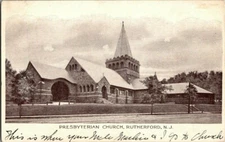 EARLY 1900'S. RUTHERFORD, NJ. PRESBYTERIAN CHURCH. POSTCARD q3