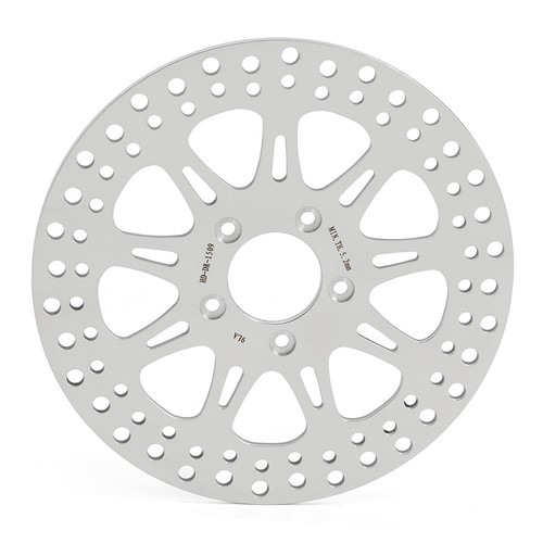 Polished 11.5" Front Rear Brake Rotors Pads Bolts Heritage Softail Deluxe 00-07 - Foto 6 di 10