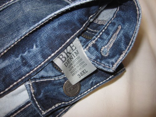 BKE Seth Blue Jeans Distressed Size 38 Fits 37x35 Medium Wash Straight Leg Mens - Picture 5 of 10