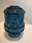 Vintage Indiana Fairy Lamp Candle Holder Heavy Glass With Beautiful Details