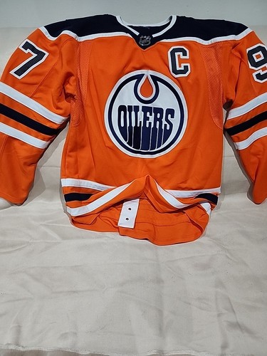 ORANGE-PRO-50 CONNOR McDAVID EDMONTON OILERS ADIDAS CLIMALITE AUTHENTIC JERSEY - Picture 3 of 10