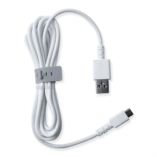Micro USB Charging Cable White 2m for Razer Pro Click Humanscale Mouse - 第 1/1 張圖片