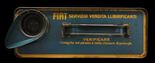 Ancien Tres Rare Bidon Huile Boite FIAT Auto Motor Oil Tin Can Désign Nizzoli - Picture 19 of 20
