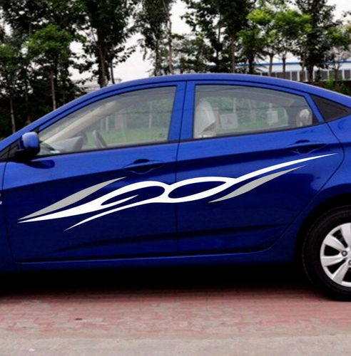 Calcomanías de coche rayas de carreras 80"" para puerta de vinilo Elantra Accent Verna ZC188 - Imagen 2 de 4